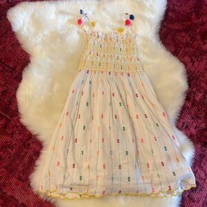 Girls Zara sundress with pom-poms